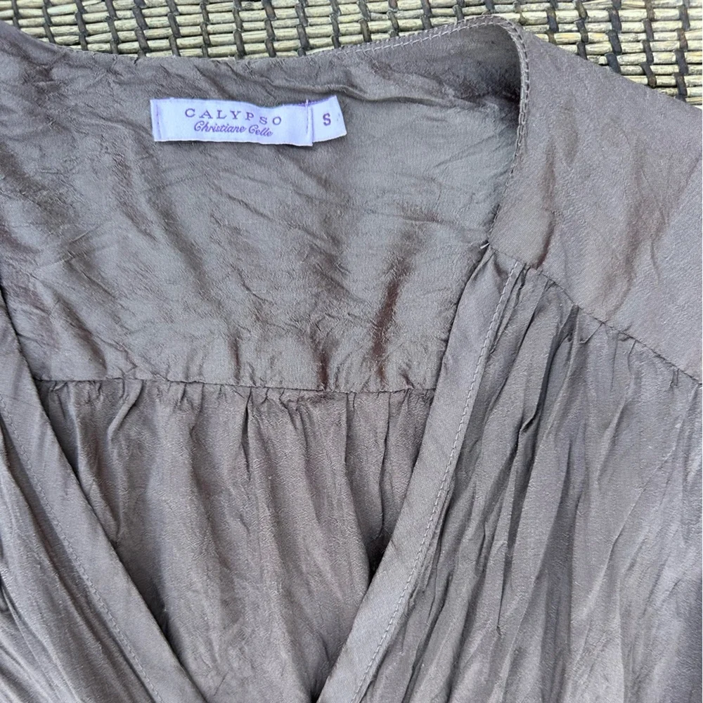 Vintage Calypso by Christiane Celle silk wrap dress. Rich brown. Size small. - Picture 4 of 4